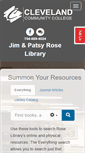 Mobile Screenshot of library.clevelandcc.edu